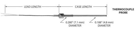 Bayonet Mount Tip-sensitive Thermocouple Probes