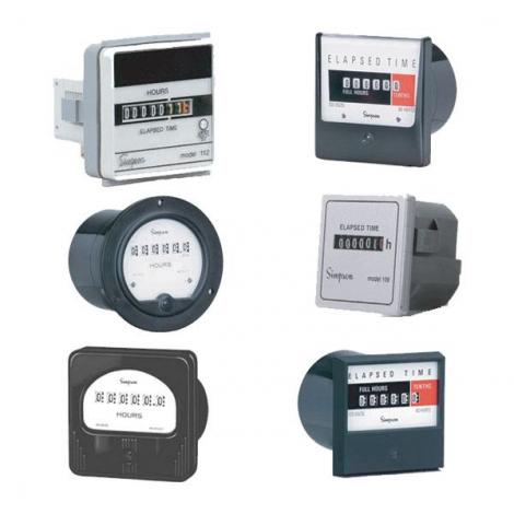 Elapsed Time Analog Panel Meters