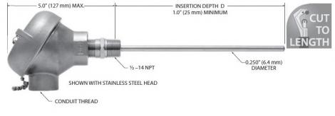 MINCO Tip-Sensitive Spring Loaded RTD Assemblies